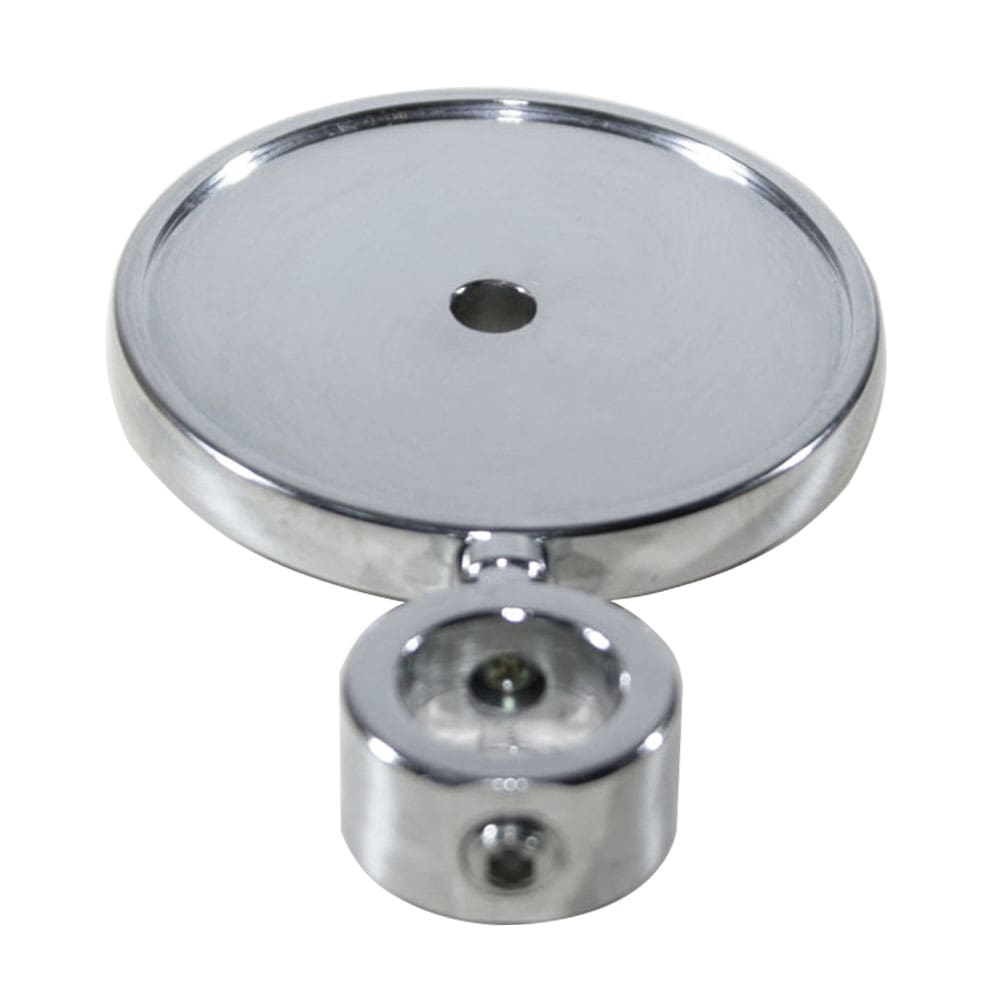 Медальон круглый пластик хром