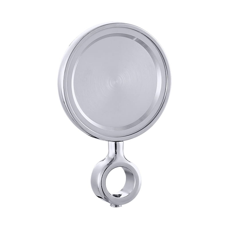 Медальон круглый металл хром