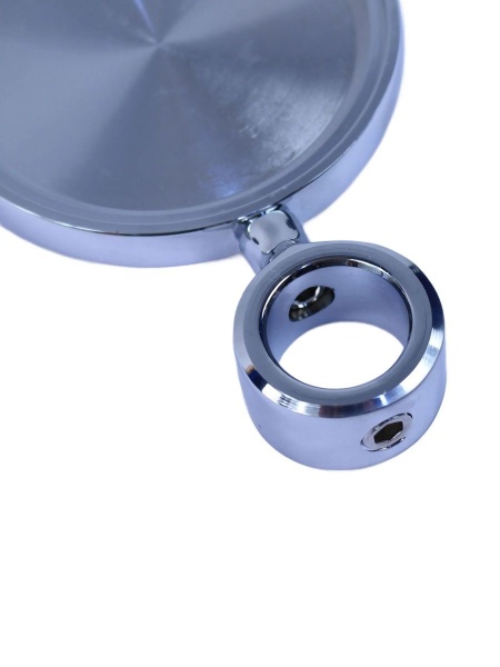 указатель на пивной кран (медальон, шильдик) из металла, цвет хром