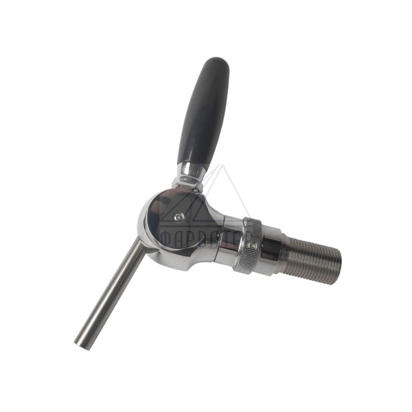 Кран c компенсатором Глобус, компенсатор кольцо, хром