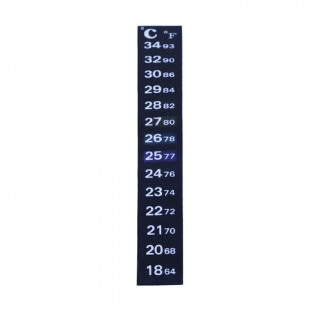 Термометр LCD полоска +18...+34 гр. С, длина 13 см.